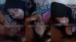Gairah Malam Bersama Jagoanneon: Sepongan Hot Dengan Binor Berjilbab Hitam