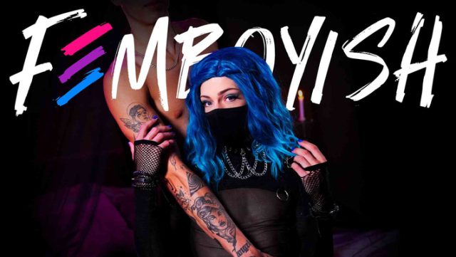 Topeng Goth Femboy Bergoyang Di Atas Kontol Raksasa