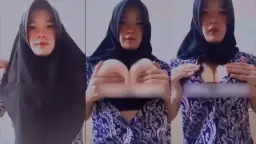 Ukhty Nabilah Hijab Toge Diremas-remas Toketnya Sampe Muncrat.